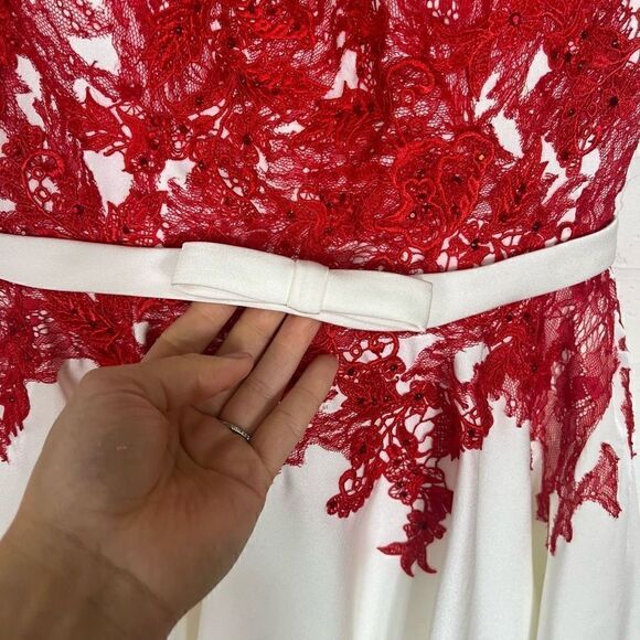 Alyce Paris Womens prom dress size 2 short Fit and Flare Mini Dress Red - Picture 9 of 16